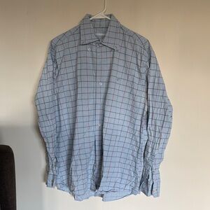 Southern Tide Blue and Red Plaid Shirt